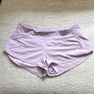 Lulu Lemon Women's Lavender Shorts running 
Size 8